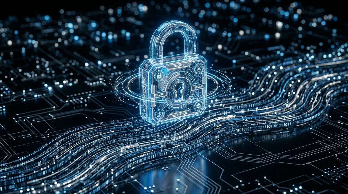 Data privacy and personal information security illustration